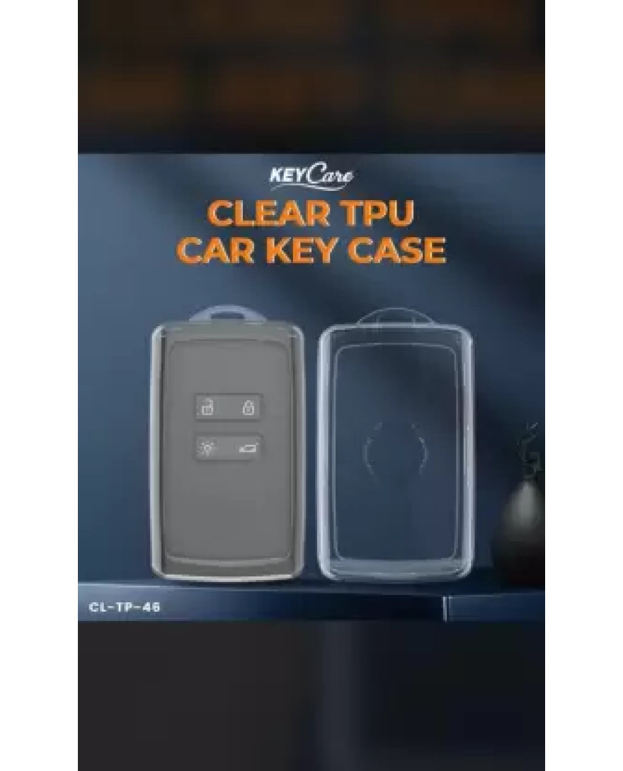 Keycare Clear Transparent TPU Key Cover CL TP 46 | Compatible with Kiger, Triber